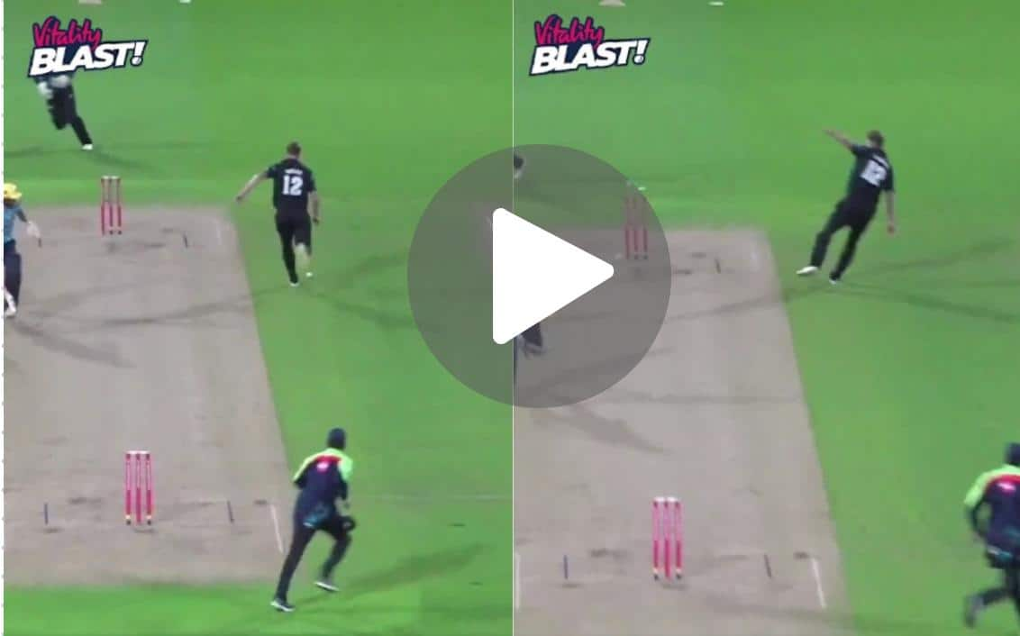 [Watch] Tom Taylor Turns 'Ronaldo' With Never-Seen-Before Football-Style Run-Out In T20 Blast